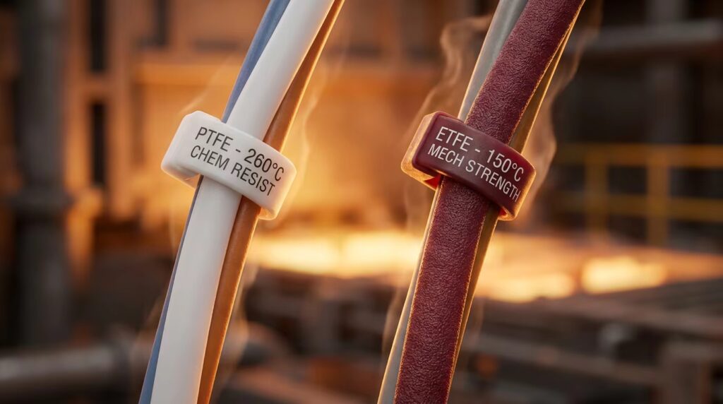 High Temperature Cable Ties Guide: PTFE vs ETFE Material Comparison