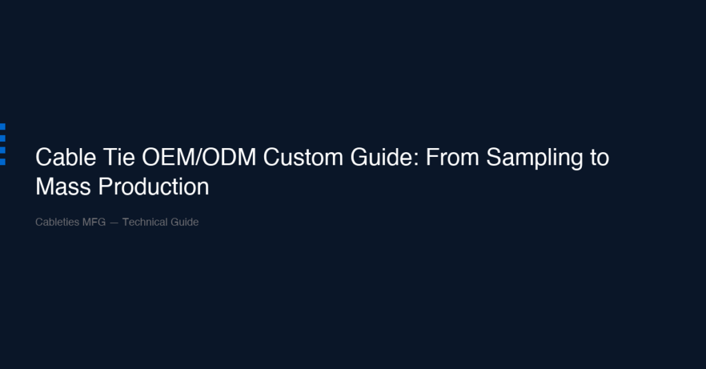Cable Tie OEM/ODM Custom Guide: From Sampling to Mass Production