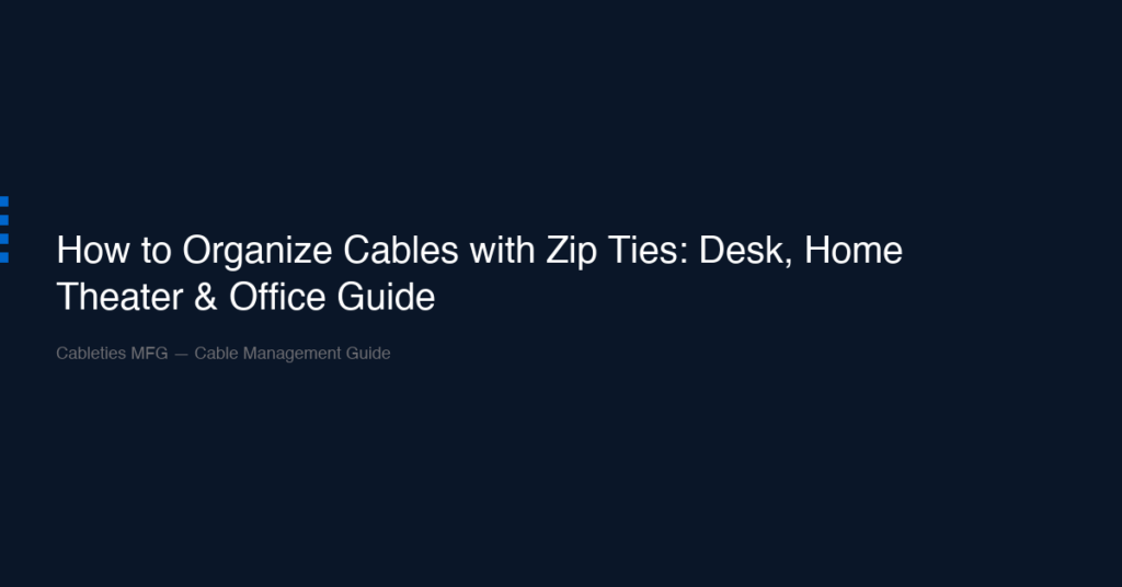 How to Organize Cables with Zip Ties: Desk, Home Theater & Office Guide