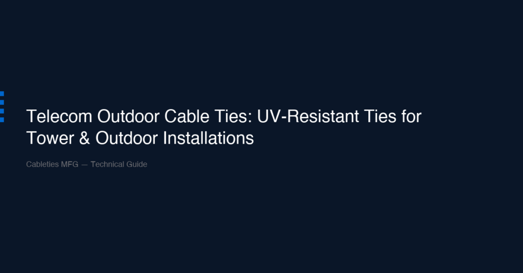 Telecom Outdoor Cable Ties: UV-Resistant Ties for Tower & Outdoor Installations