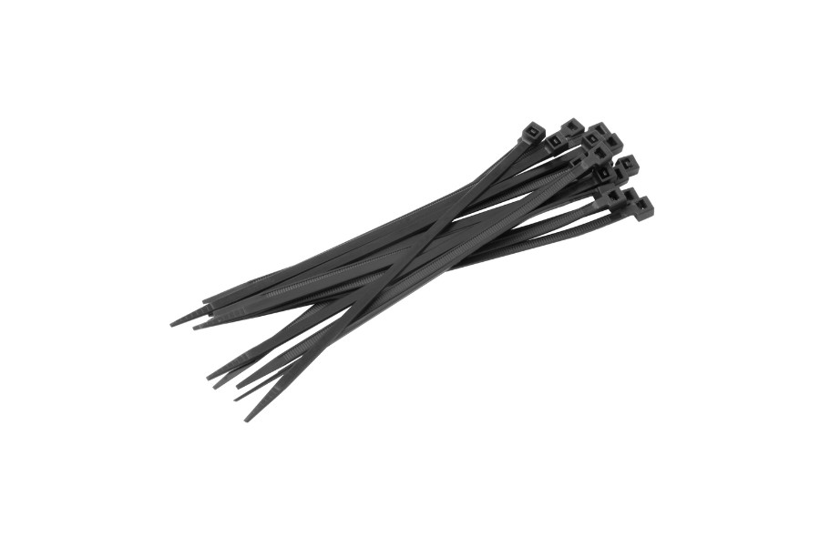 UV resistant black nylon cable ties for outdoor cable bundling