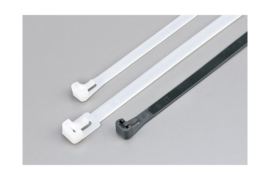 Natural and black nylon cable ties for indoor HVAC control wiring