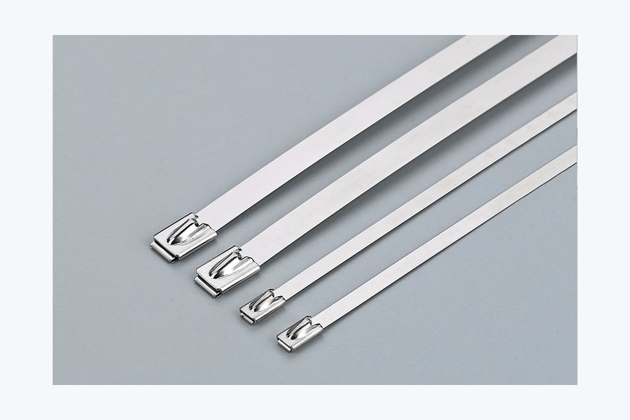 Stainless steel cable ties for rail tunnel and trackside severe-duty fixing