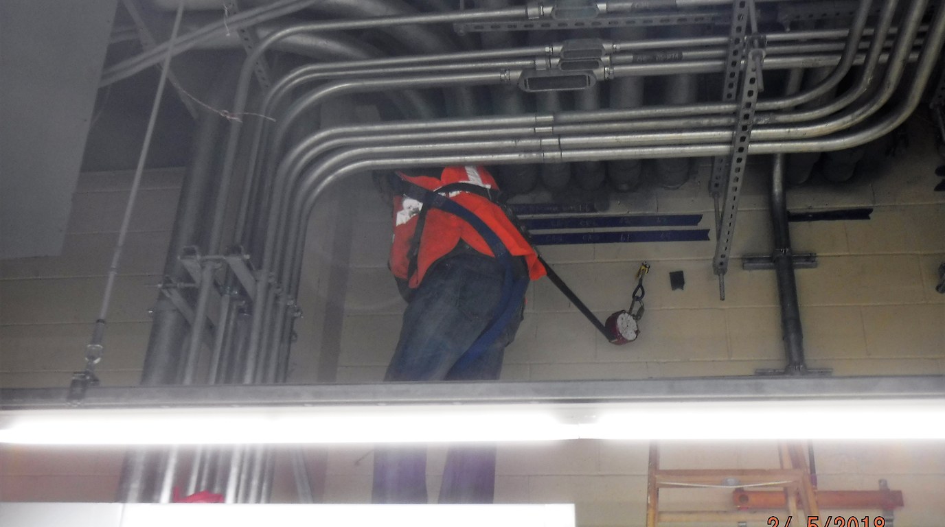 Rail transit substation conduits and wires for railway cable routing context