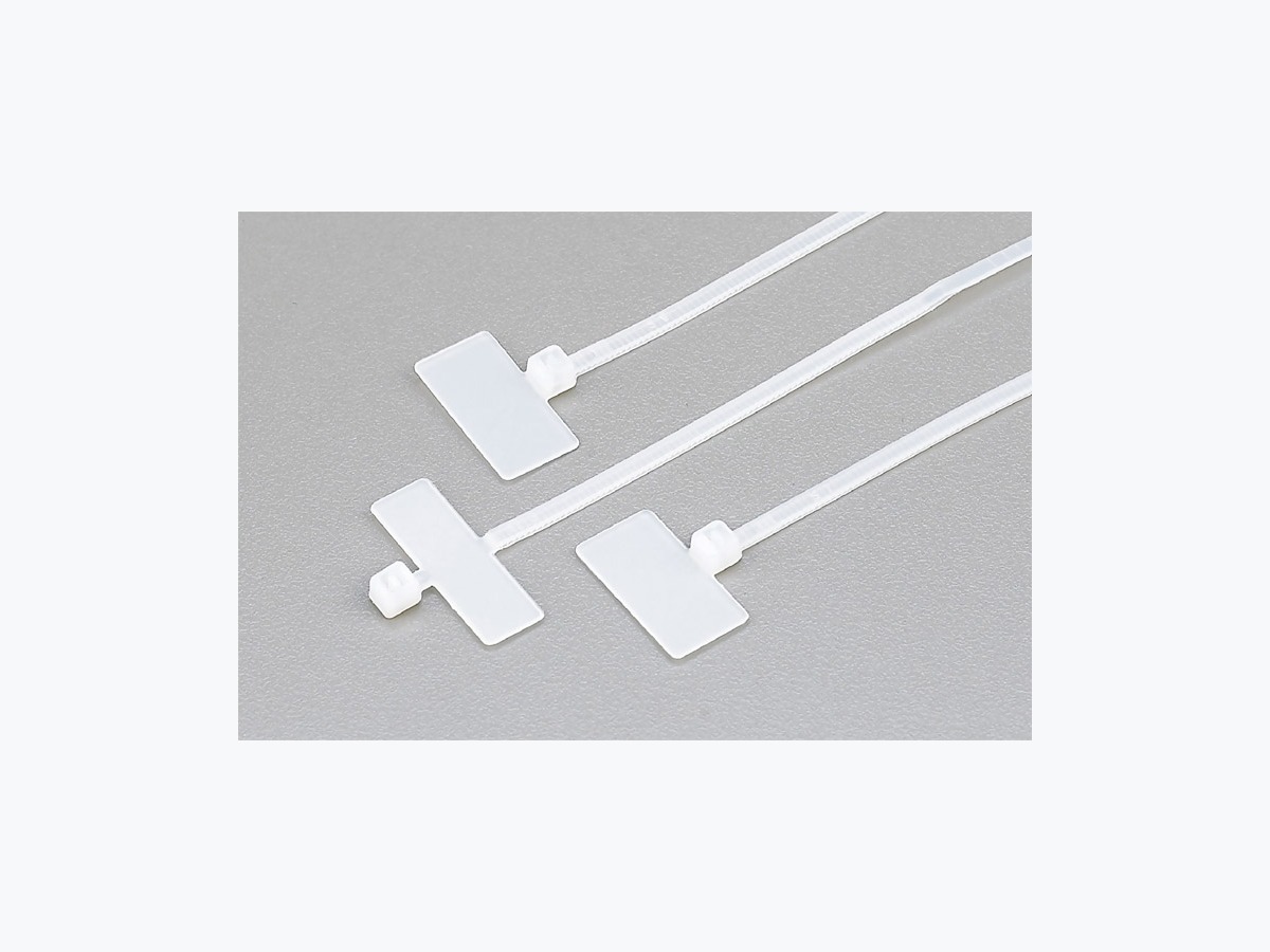 Marker cable ties for sign tags and identification labels