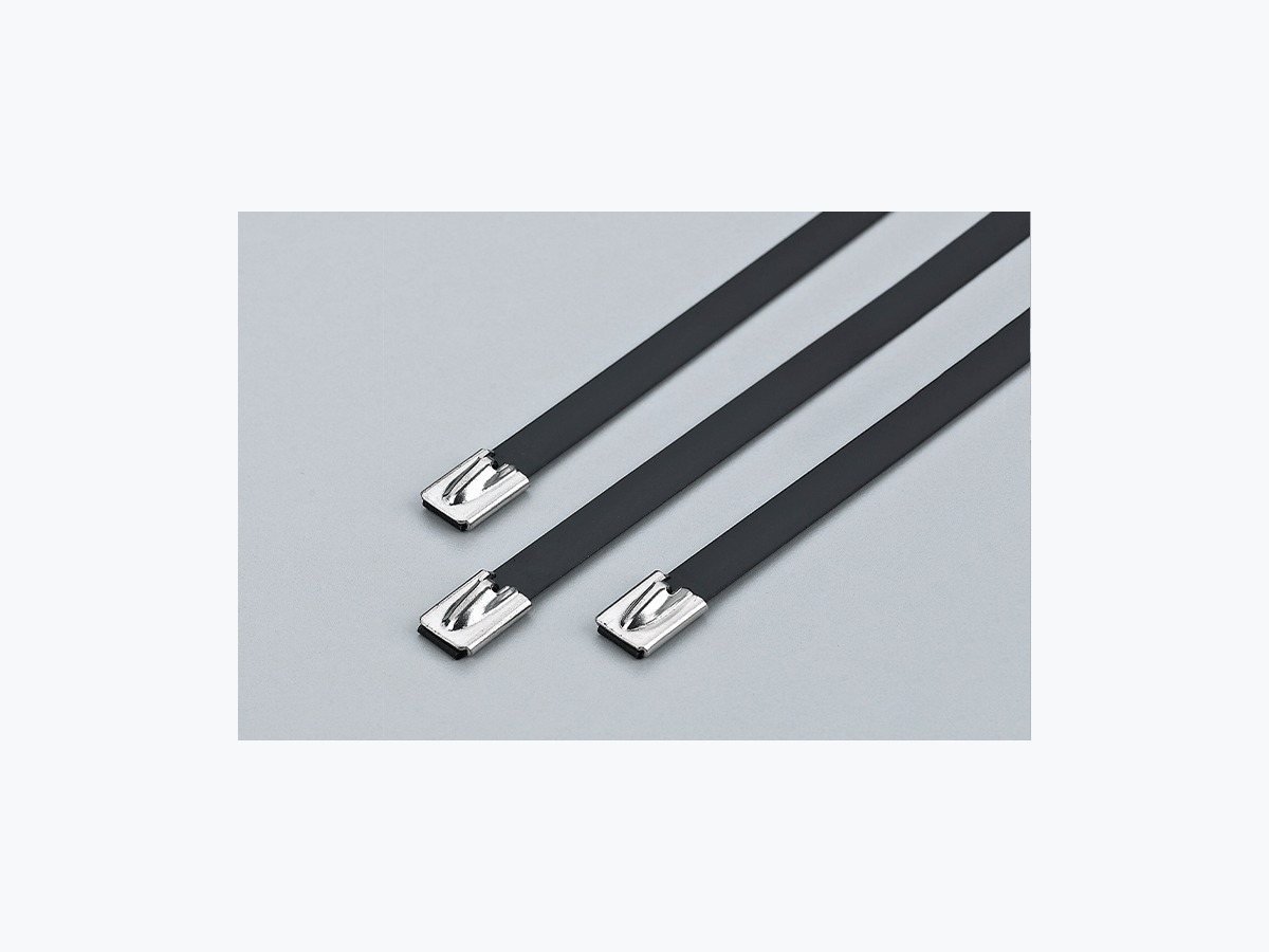 Stainless steel cable ties for outdoor metal sign mounting