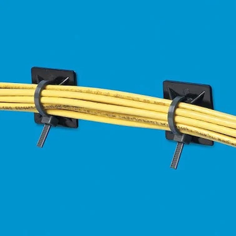 Cable tie mount demonstration for organized cable routing