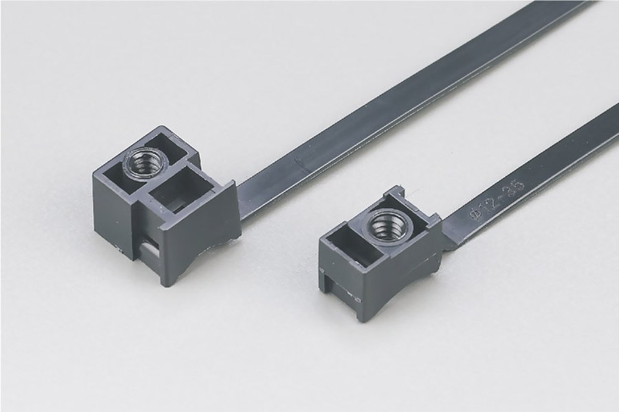Screw-mount cable ties for brackets and controlled fixing points