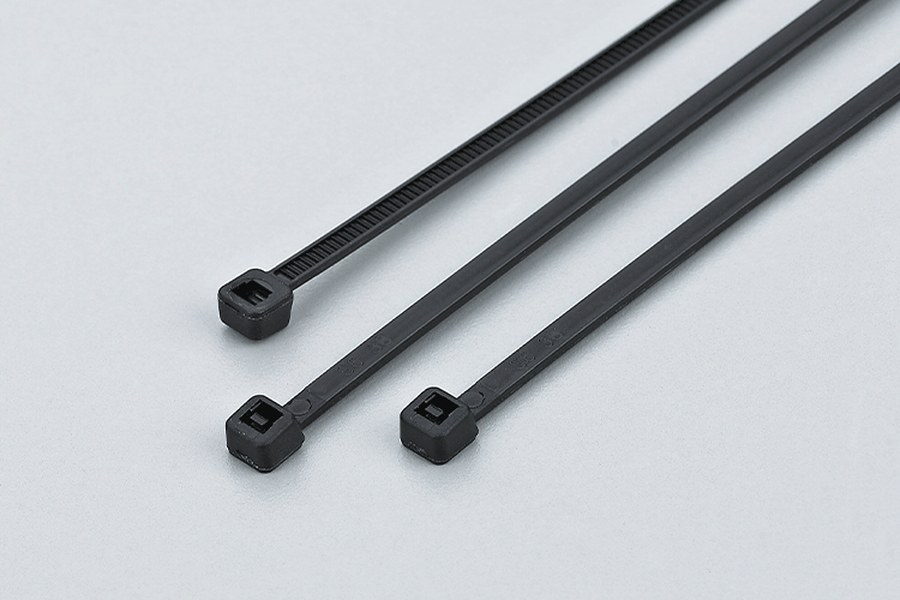 Black UV-resistant nylon cable ties product detail for telecom cable routing