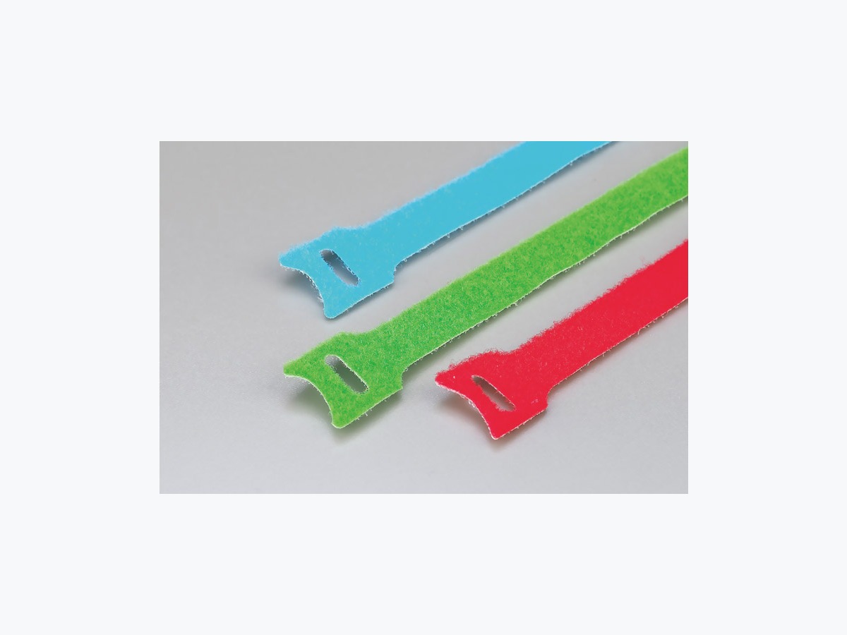 Hook and loop garden tie product for adjustable tree support